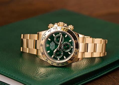 18k rolex green face